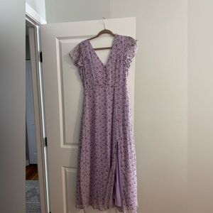 Sage Purple Floral Dress (S)